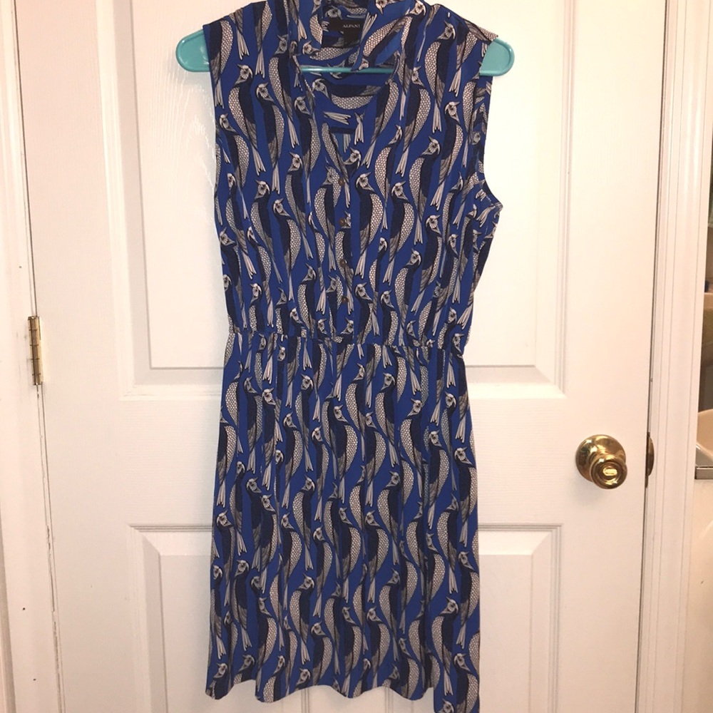 Blue bird dress